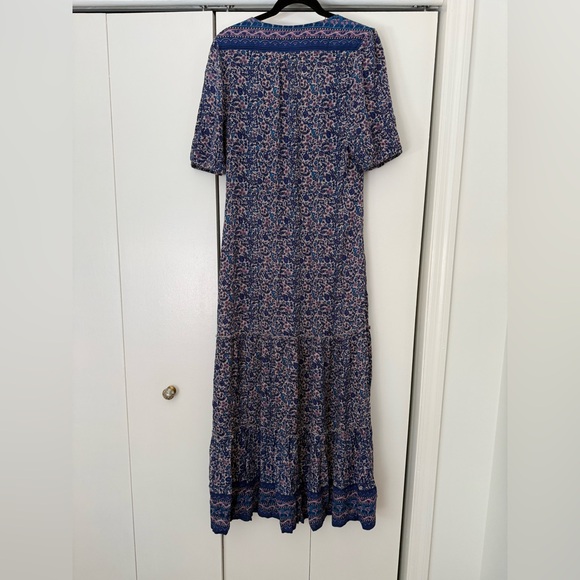 Faherty Orinda Maxi Dress Monserrat Border Floral Size Large - Picture 6 of 6